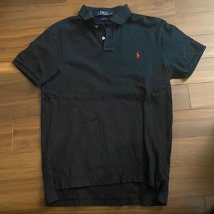 Lightly worn black/red Ralph Lauren polo